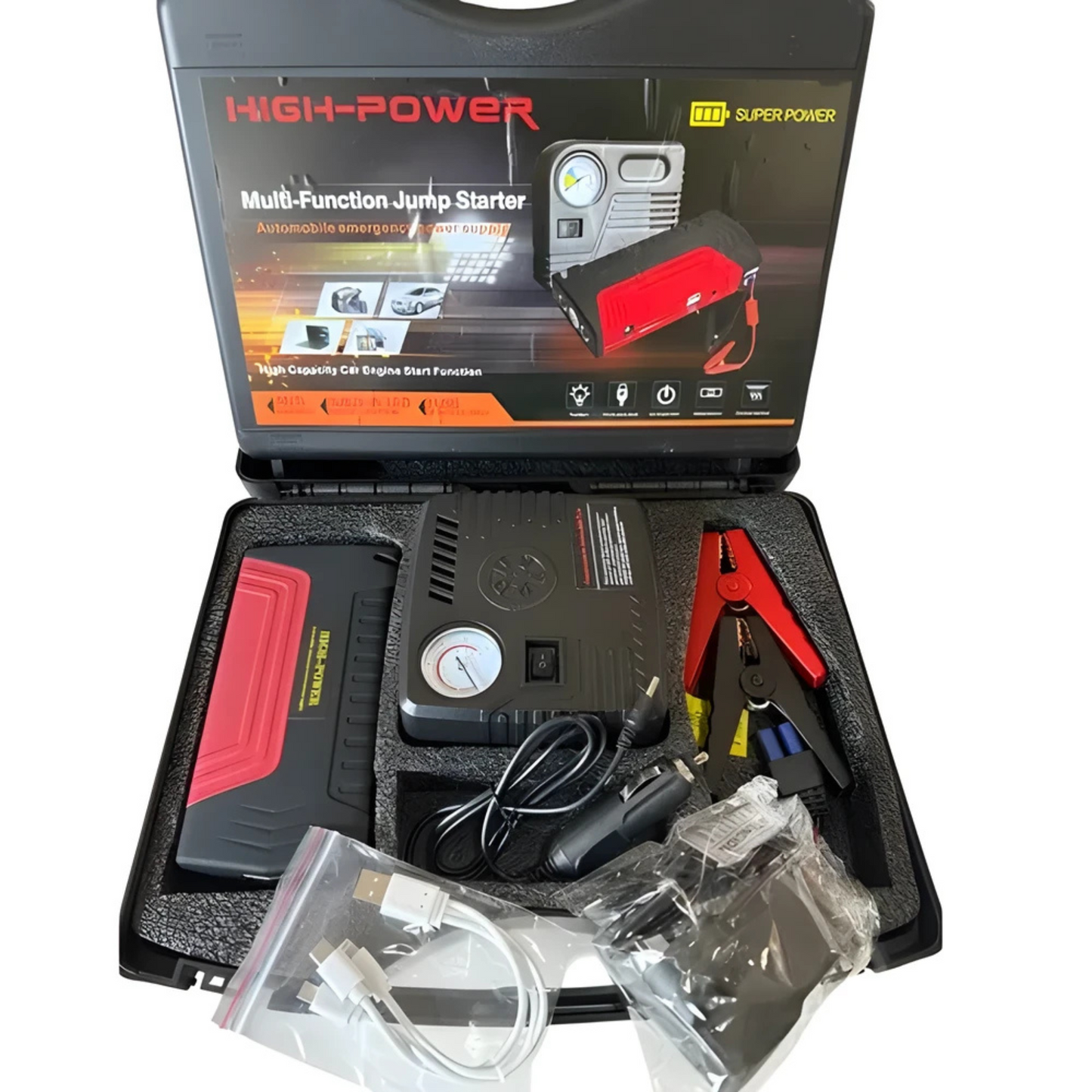 COMBO DE Jumper de Batería & Compresor Portátil