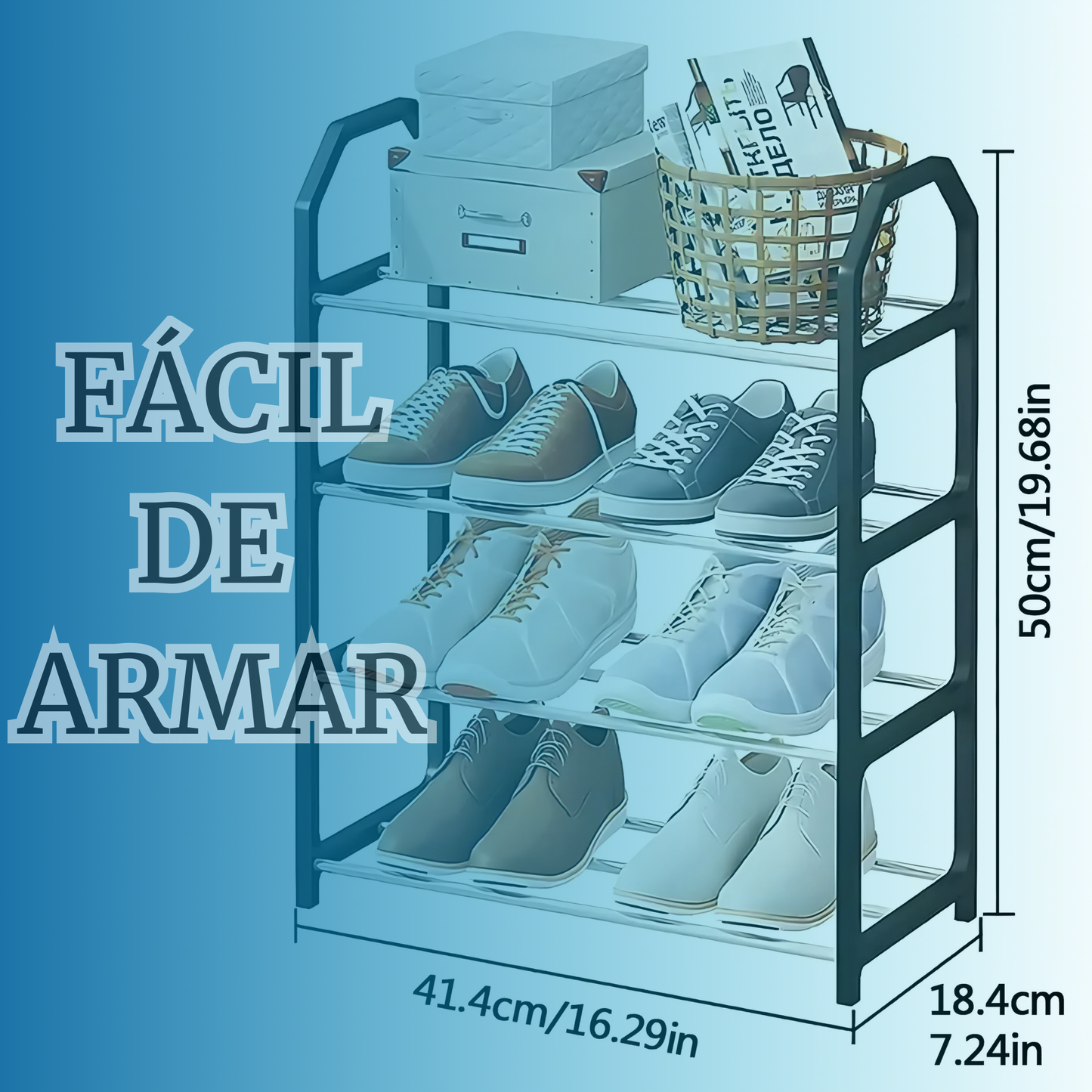 Zapatera de 4 Niveles.