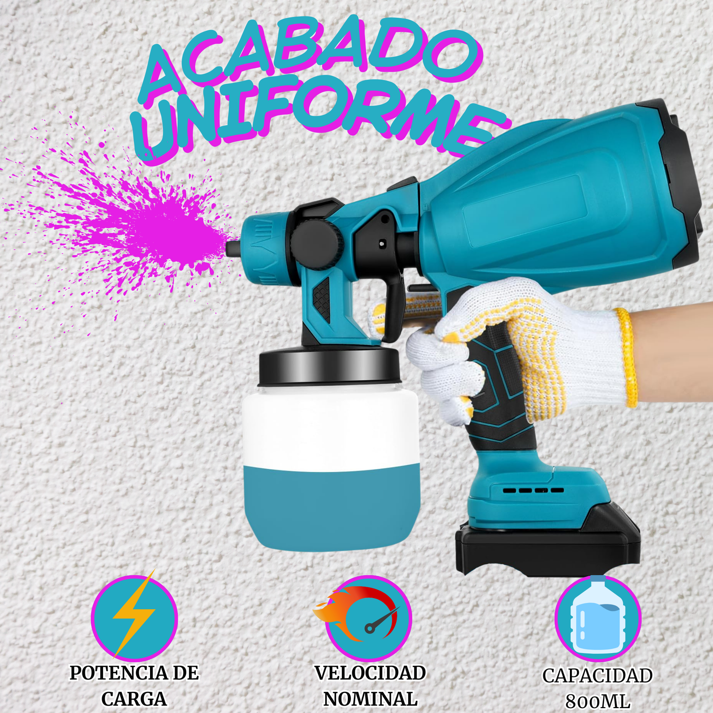 Pistola de Pintura Inalámbrica.