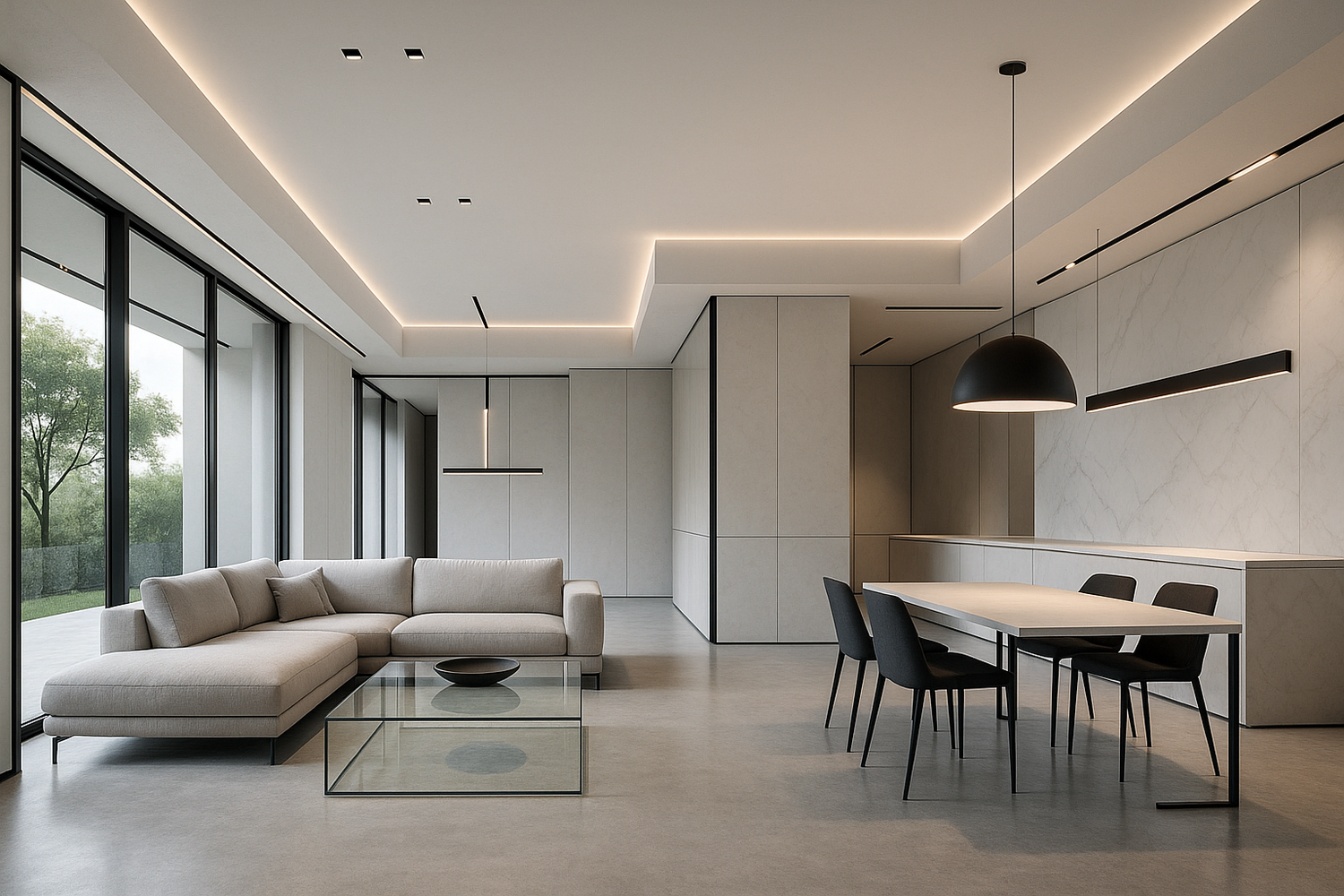 CASA LUJOSA BIEN ILUMINA CON DISEÑO MODERNO Y MINIMALISTA